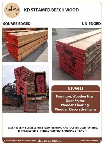 6" Feet Up Brown Imported European Steam Beech Wood KD (Kiln Dried) AB Grade, For Furniture, Thickness: 38mm-50mm