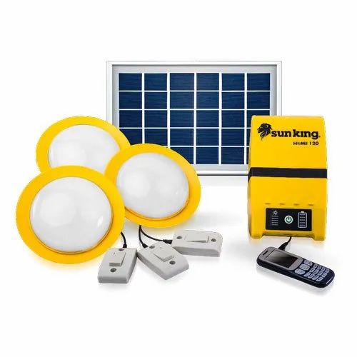 Sun King Home 120, 3 Solar Ceiling Hanging Lights With Energy Storage Capacity And USB Port