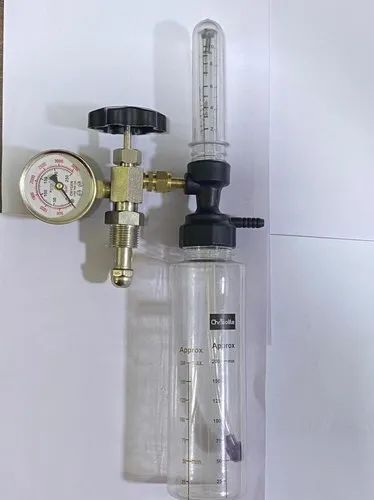Oxygen Flow Meter With Humidifier, For Medical
