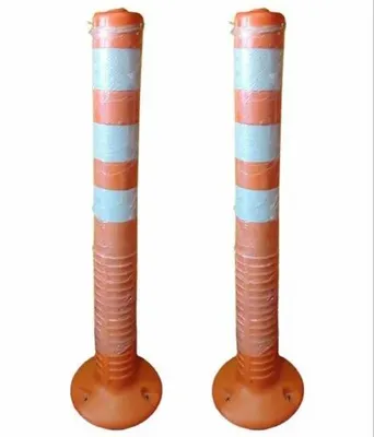 Orange PVC Spring Post, For Road Safety, 750mm