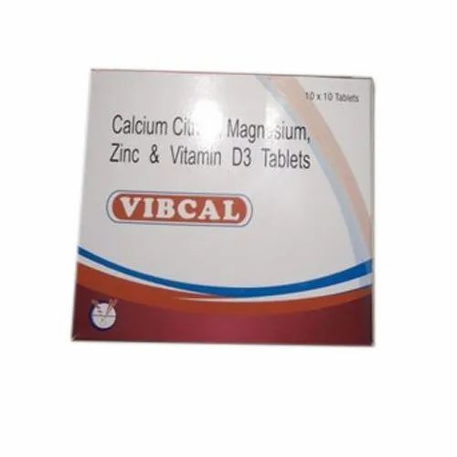 Calcium Citrate Magnesium Zinc And Vitamin D3 Tablets, Packaging Type: Box