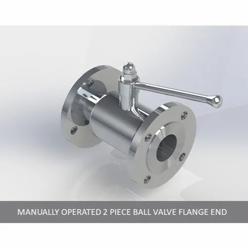 Swiss Manually Operated 2 Piece Ball Valve Flange End