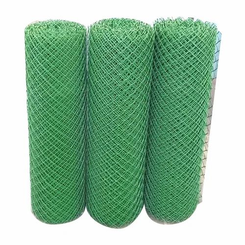 Color Coated Green Plastic Chain Link Fencing Net