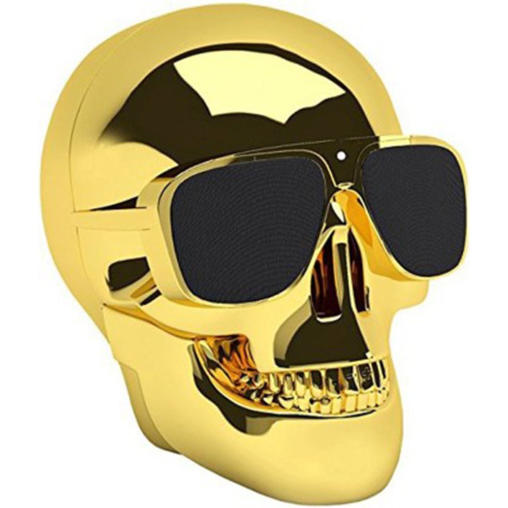 Spider Designs Skull Speaker Gold