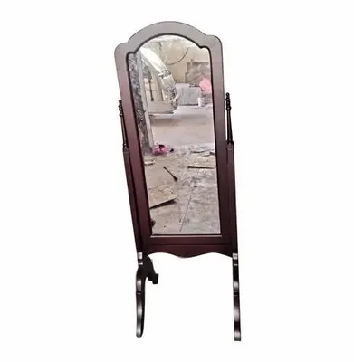 Brown Open Storage Wooden Mirror Stands, For Glass Fitting, Size: 5 Feet