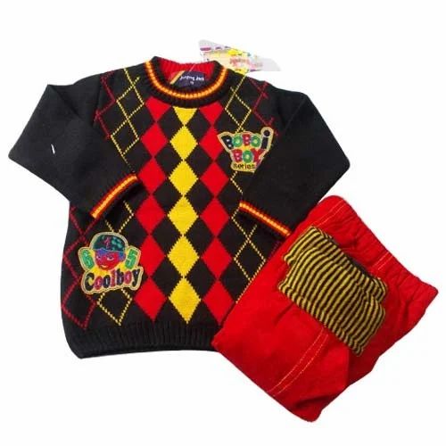 Colored Kids Woolen Suit