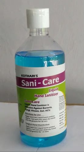 80% Sanicare Liquid Hand Sanitizer, Packaging Size: 500 ml, Ideal For: Personal