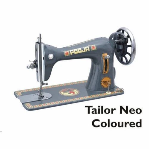 Manual Pooja Tailor Neo Coloured Sewing Machine, For Household