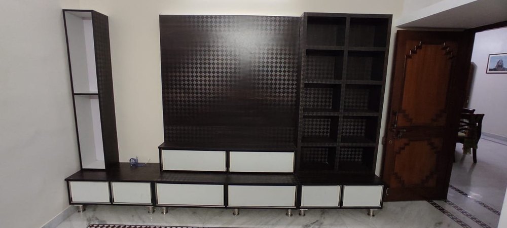 Brown Wall Wooden Tv Unit, For Home