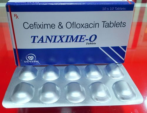 Tanzer Cefixime & Ofloxacin, Packaging Size: 10*10