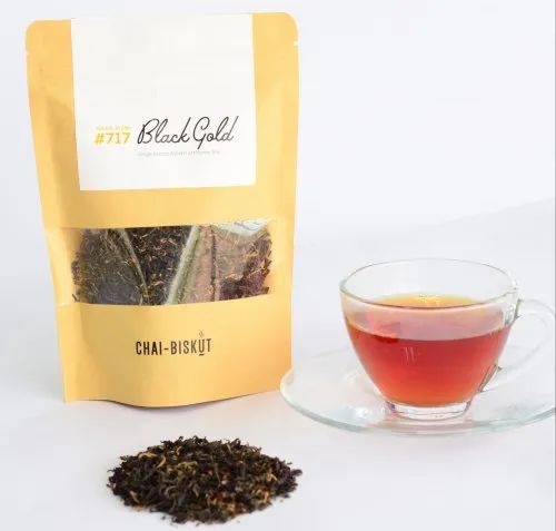 Chai Biskut Black Gold Assam Orthodox Tea, 100 Grams, Grade: TGFOP1