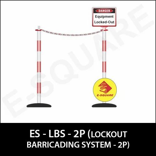 2P Lockout Barricading System, Usage: Lane Markings, Usage: Red & White