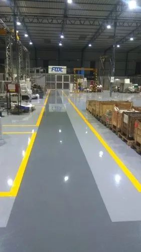 Industrial Epoxy Flooring Service, For Indoor, Chemical Resistant