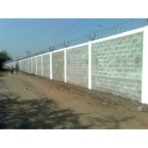 Concrete and Cement Compound Boundary Wall, Thickness: 100 mm