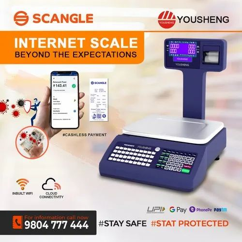 Yousheng Q10 Bill Printing Scale, For Weighing And Billing, Model Name/Number: Q10POS45W