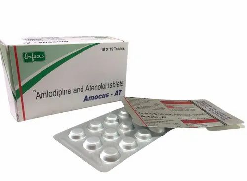 Amocus AT Amlodipine 5Mg Atenolol 50Mg Tablets, Infocus Remedies, 10x15