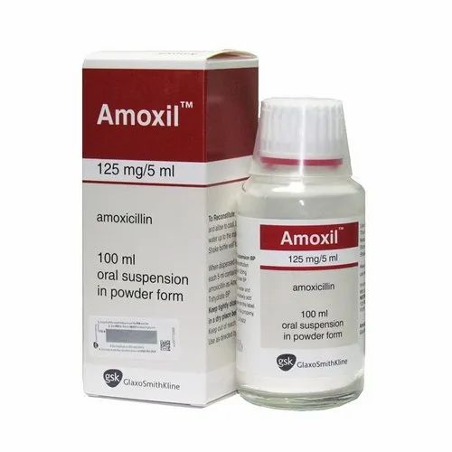 Pharmaceutical Syrup Amoxycillin Oral Suspension BP 125mg, Packaging Type: Bottle