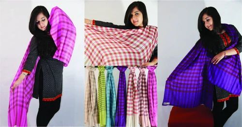 Checks and Stripes Wool Stole