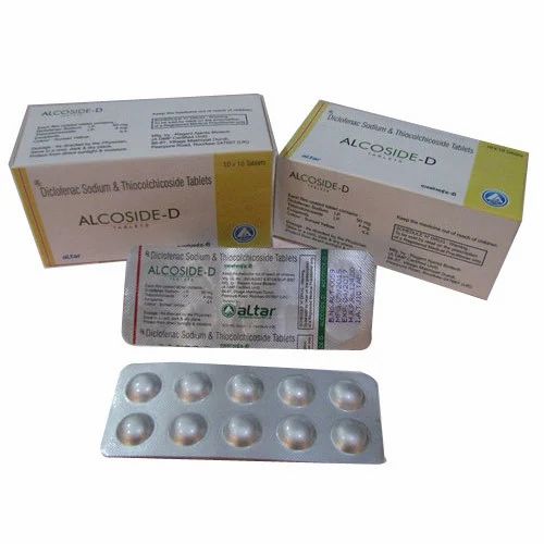 Diclofenac Sodium And Thiocolchicoside Tablets, Packaging Type: Alu