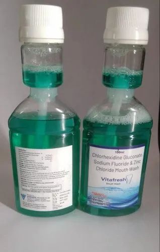 Chlorhexidine Gluconate, Sodium Fluoride & Zinc Chloride Mouth Wash, Non prescription, Packaging Type: Bottle