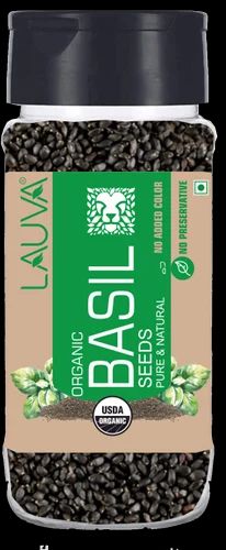 Dry Lauva Organic Basil Seeds 150g, Packaging Type: Bottle