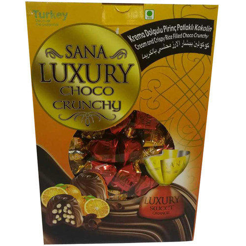 Sana Luxury Choco Crunchy Orange Flavour Imported Chocolate, Packaging Type: Box