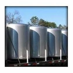 White Vertical Storage Tank