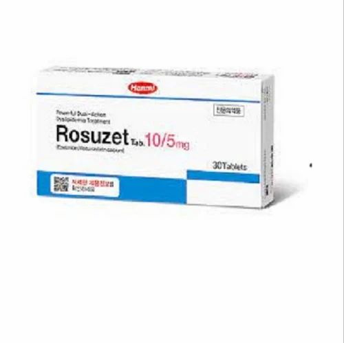 Roszet Rosuvastatin Ezetimibe 10mg 5mg Tablet, 30 Tablets, Treatment: High Cholesterol