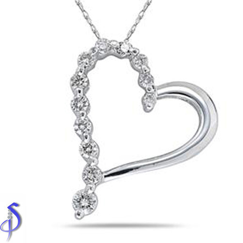 Heart Shaped Diamond Pendant