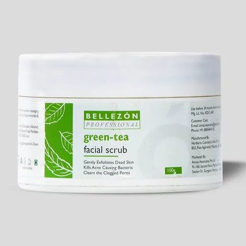 Bellezon Green Tea Facial Scrub, For Personal,Parlour, Type Of Packaging: Box