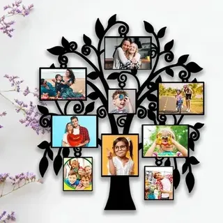 Black Acrylic Tree Frame, For Gift, Size: 40 cm * 40 cm