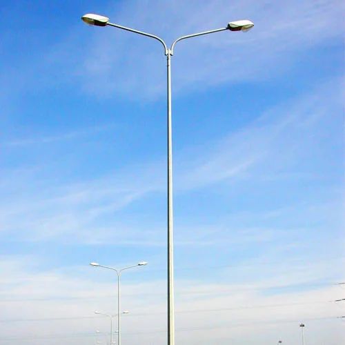 Aluminium, Steel Double Arm Highway Lighting Pole