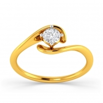 Mine Solitaire Yellow Gold Ring
