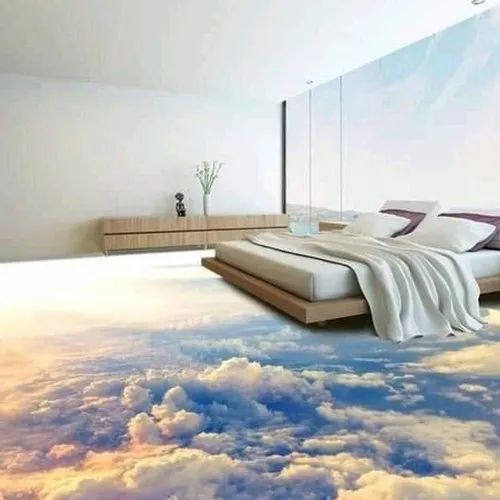 Epoxy 3D Guest Bedroom Flooring Service