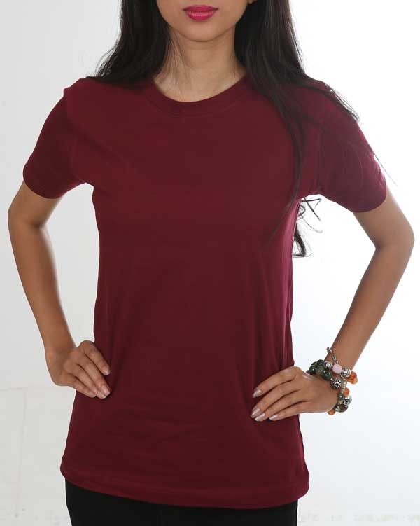 Women's Plain Round Neck T-Shirt