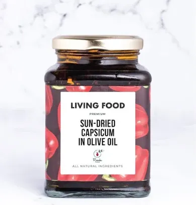 Sundried capsicum in olive oil | Living Food