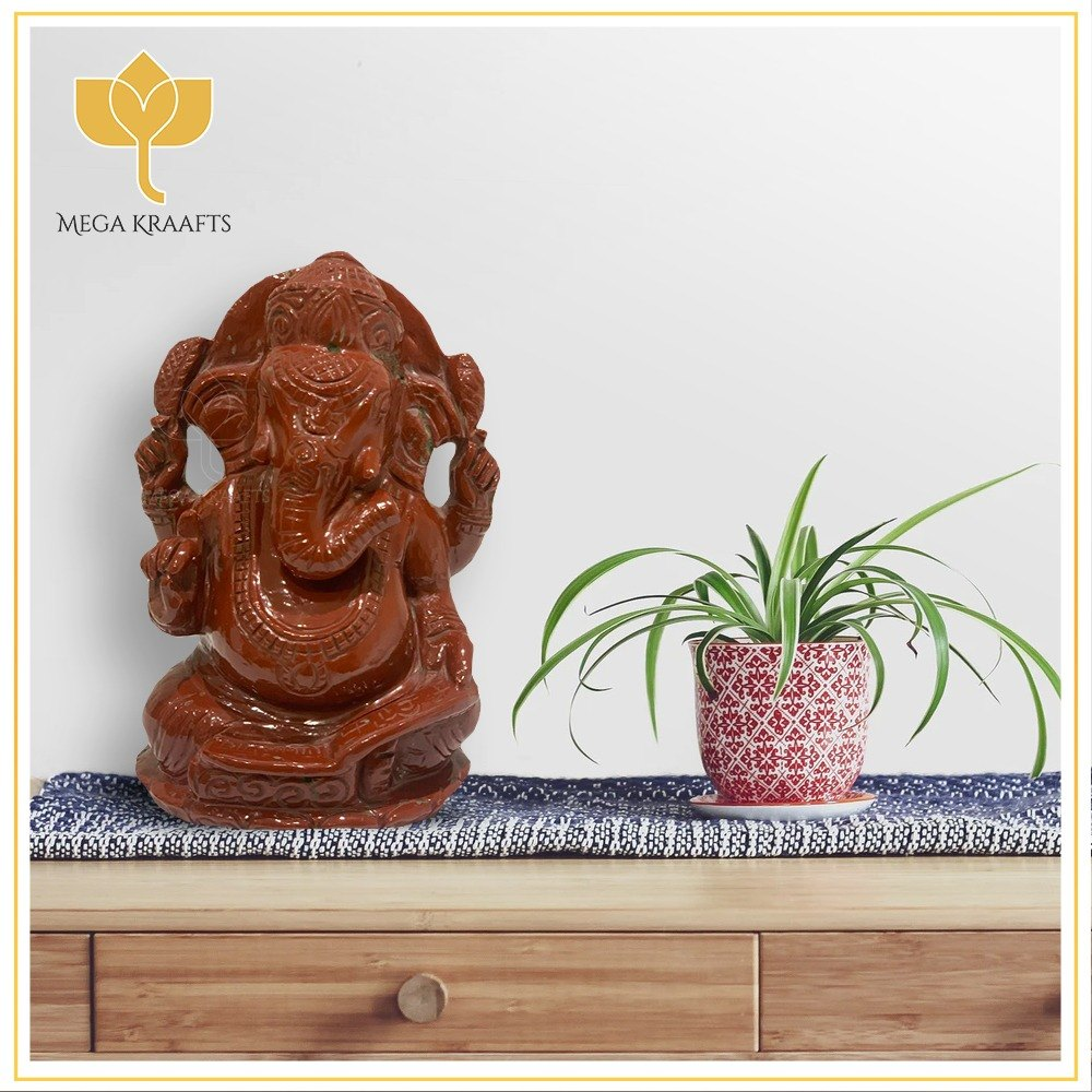 Stone Pan India Handcrafted Lord Ganesha Statue, Packaging Type: Box Pack, 438 Grams