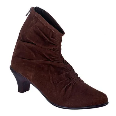 Brown Leather Ankle Boots, Size: 36-41