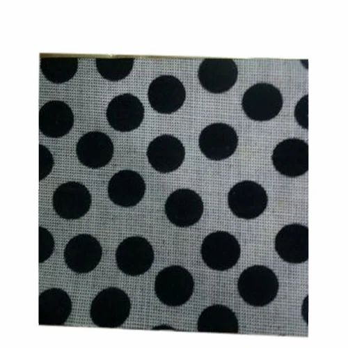 Polka Dots Linen Flock Fabric