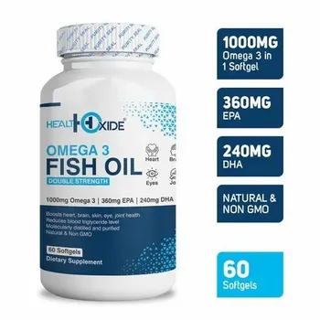 Healthoxide Omega 3 Fish Oil Softgel Capsules, Packaging Type: Plastic Bottle, Packaging Size: 60 Soft Gel In Bottle