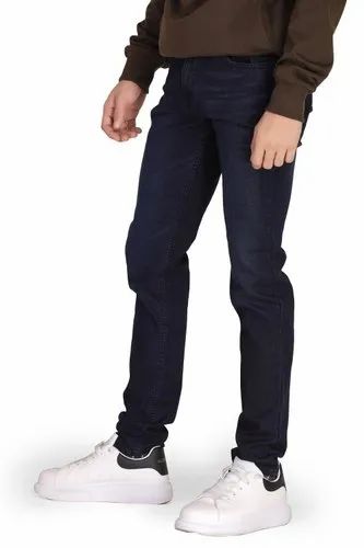Regular Fit Casual Wear Barcelona Men's Denim Pant (mid Blue)