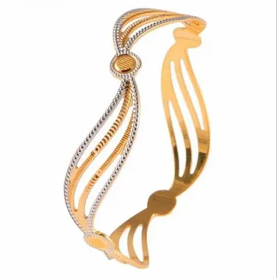 Ahaana 22K Two Toned Gold Bangles