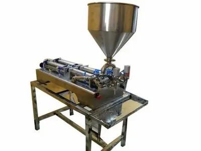 SS Semi Automatic Curd Filling Machine, Capacity: 500 PPH, 2 kW