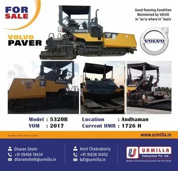 Volvo Paver ABG 5320B, For Road Construction Work