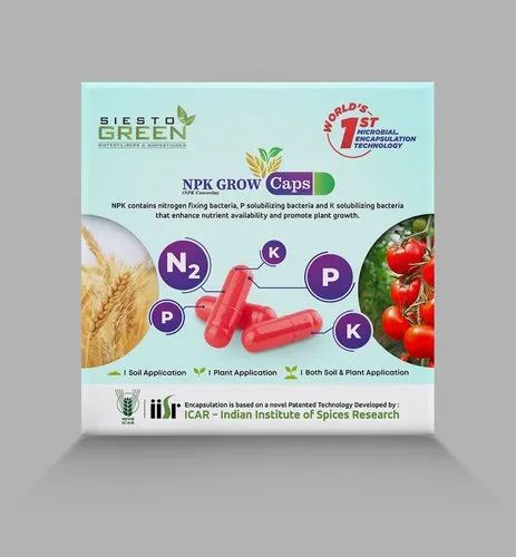 Bio-Tech Grade Packaging Size: 6 Capsules NPK Grow Caps Bio Fertilizer, For Agriculture, Packaging Type: Box