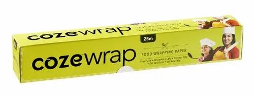 White Food Wrapping Paper, Packaging Type: Roll, Size: 25 Mtrs