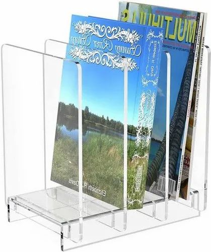 Transparent Acrylic Books Display Rack, For Home,Office, 300 mm X 250mm X3 00mm