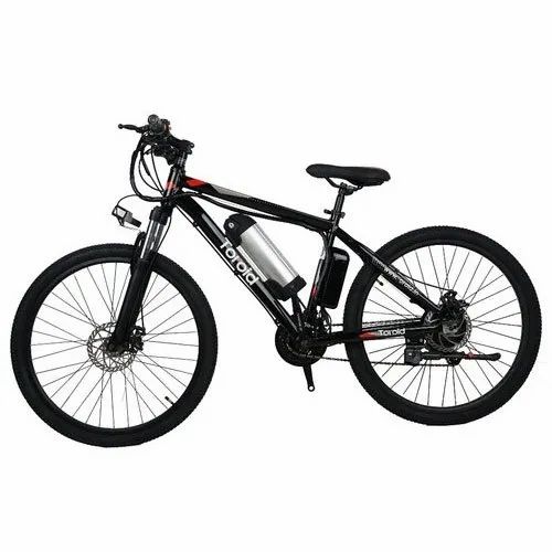 Toroid Black Electric Bicycle, Battery Charging Time: 2 Hrs, Battery Mileage: 25 - 30 Km Per Charge