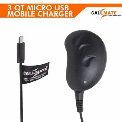 Callmate Black 3QT 1 Amp Charger Adapter