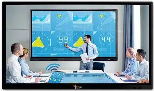 Black 65" Interactive Flat Display Panel, Power Consumption: 150 - 220 W, Model Name/Number: Techno 65